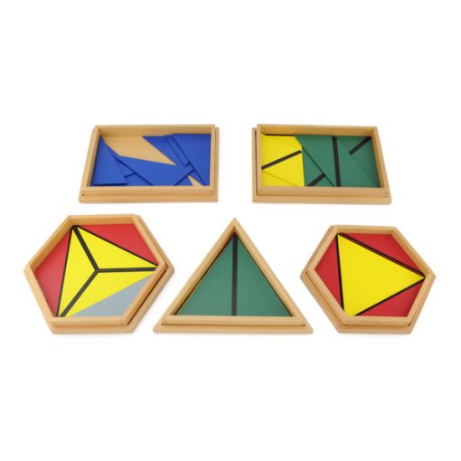 Triangles Constructeurs Colorés montessori