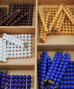chaines et carrés de perles montessori