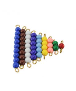 escalier de perles colorés montessori