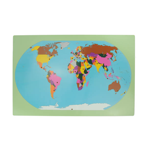 Carte du Monde pour Enfant (84,1 x 59,4 CM) avec Drapeaux, Pays, Monuments  & Animaux KAROUSEL –