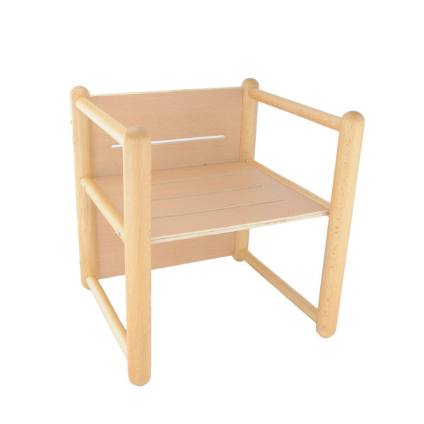 Ma première chaise bois naturel, chaise enfant bois massif Montessori