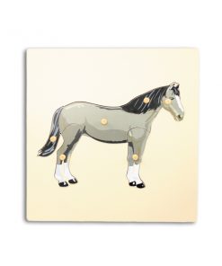 puzzle cheval avec squelette montessori