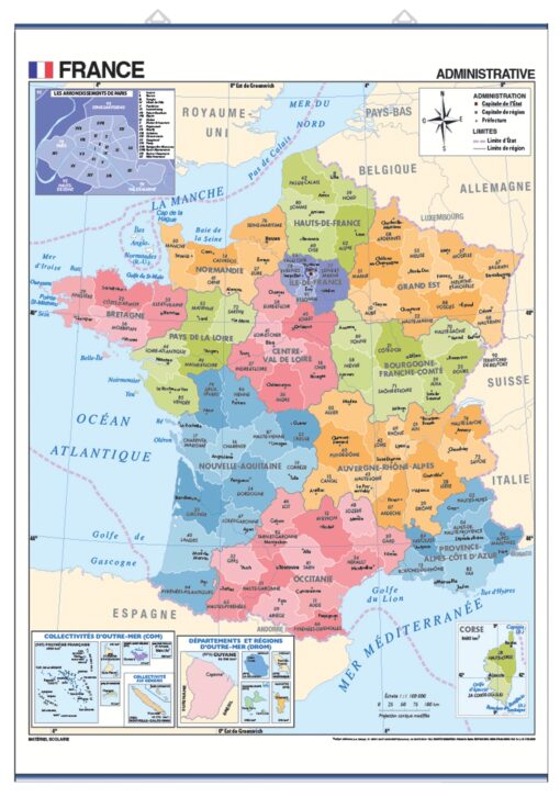 La France : Physique / Administrative